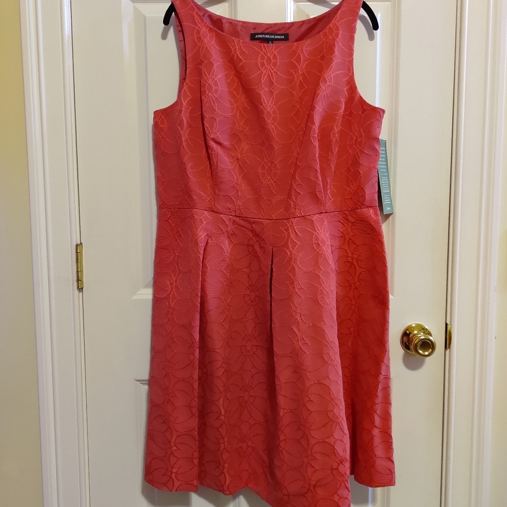 NEW Women's Retro Coral Party/Social Dress, JonesWear. Size 16.